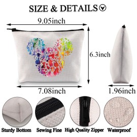 BDPWSS Cartoon Mouse Makeup Bag Magic Kingdom Gifts Mouse Themed Vacation Trip Gift Fairytale Fans Cosmetic Bag (Cartoon Mouse bag2CA)