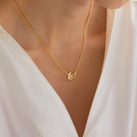 M MOOHAM Gifts for Girl Kids - 6 7 8 9 10 11 12 13 14 15 16 Year Old Girl Girls Birthday Gifts for Teen Tween Teenager Kids Toddler Gift Ideas Letter K Initial Heart Necklace