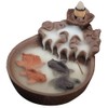 Two Fishes Incense Holders Ceramic Backflow Incense Burner Purple Clay