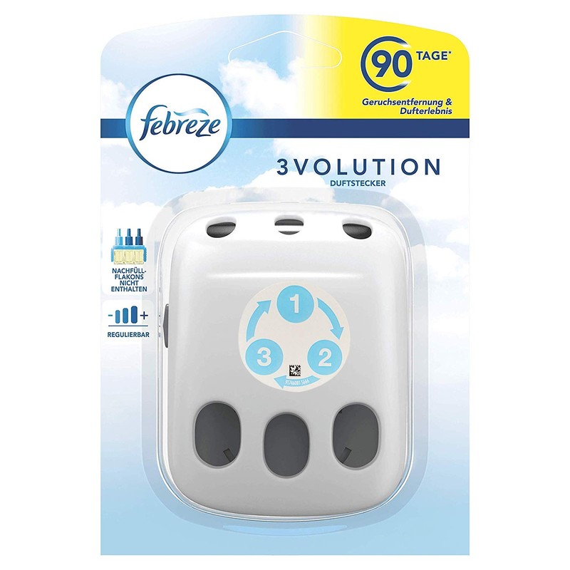3 x Febreze 3VOLUTION Adjustable Fragrance Plug 3 Chambers for