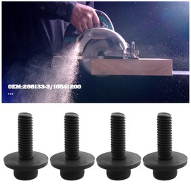 VGOL 4pcs M6 Left-hand Thread Hex Bolt Circular Saw Blade Bolt Replacement Part 266133-3 10541200 Compatible with Makita BSS610 BSS611 DSS610 DSS61