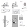 LIKERAINY 95Deg Long-arm Inset Blind Corner Hinge Ø 35mm Without
