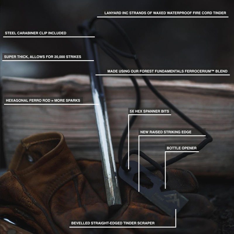 Forest Fundamentals™ Hive Fire Starter™ & Stealth Striker | Hexagonal