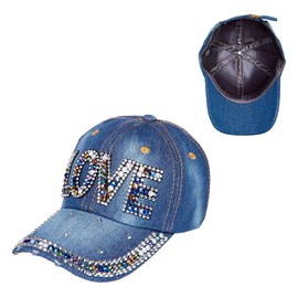 Red by Kiss Satin-Lined Baseball Cap, Comfortable Fit Adjustable Hat, Hair Protection Unique Designs (Love)