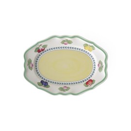 Villeroy & Boch French Garden Fleurence Oval Platter, 14.5 in, Premium Porcelain, White/Multicolored