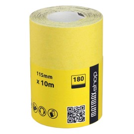KLINGSPOR (Germany) 115mm x 10m Aluminium Oxide Sandpaper Roll + Gift (Grit, 180)