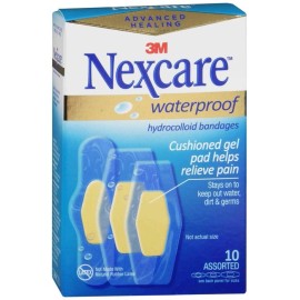Nexcare Advanced Healing Hydrocolloid Bandages Waterproof Assorted 10 EA