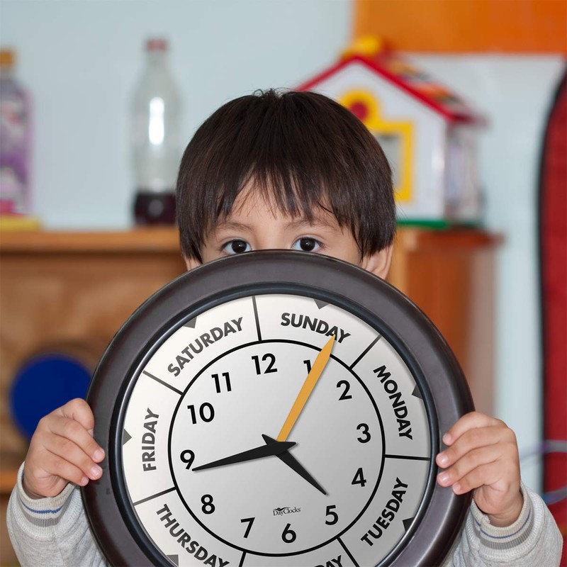 DayClocks Time & Day of The Week Wall Clock with