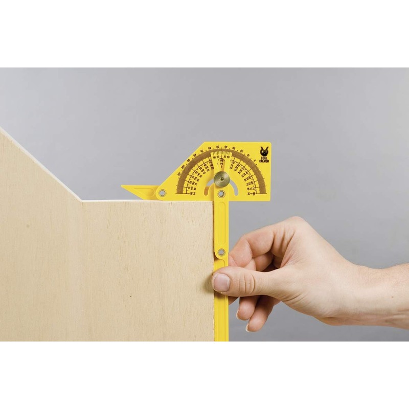 kwb Angle Gauge (Plastic, 155 mm Long), Yellow, Two Arm