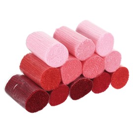 PATIKIL 12 Rollos de Hilo para Ganchillo de Pestillo, Kit de Hilo para Ganchillo de Pestillo Pre-Cortado para Principiantes y Adultos, Tonos Rosa Rojo Marrón