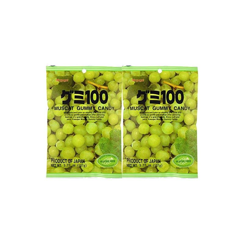 Kasugai Muscat Gummy Candy, 3.77-ounce (Pack of 2)