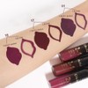 evpct 3Pcs Dark Red Purple Plum Matte Liquid Lipstick and