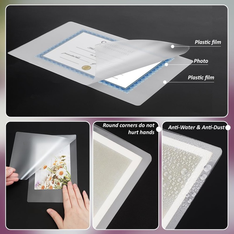 NBEADS 100 Stück Foto Heiß Laminierfolien, 21.5x13.4x0.01cm Transparent Laminierbeutel Folie