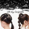 1000PCS, Mini Black Hair Rubber Bands with Storage Bag, Small