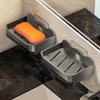 2 Stück Seifenschale Seifenhalter, Seifenablage mit Wandhalterung, Seifenschale Seifenhalter für