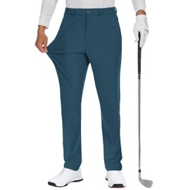 JWM Men's Golf Dress Pant Stretch - 30" Work Business Casual Comfy Trousers Slacks Quick Dry Lightweight with 5 Pockets