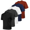 AJGAI 2&5 Pack Men's Sports T Shirts,Crew Neck Breathable Quick-Dry