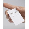 ABARCA - Dije Y Cadena Con Aretes Circulo Azul Plata
