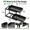 2-Tier Pull-Out Under Sink Organizer - Black Sliding Storage Rack
