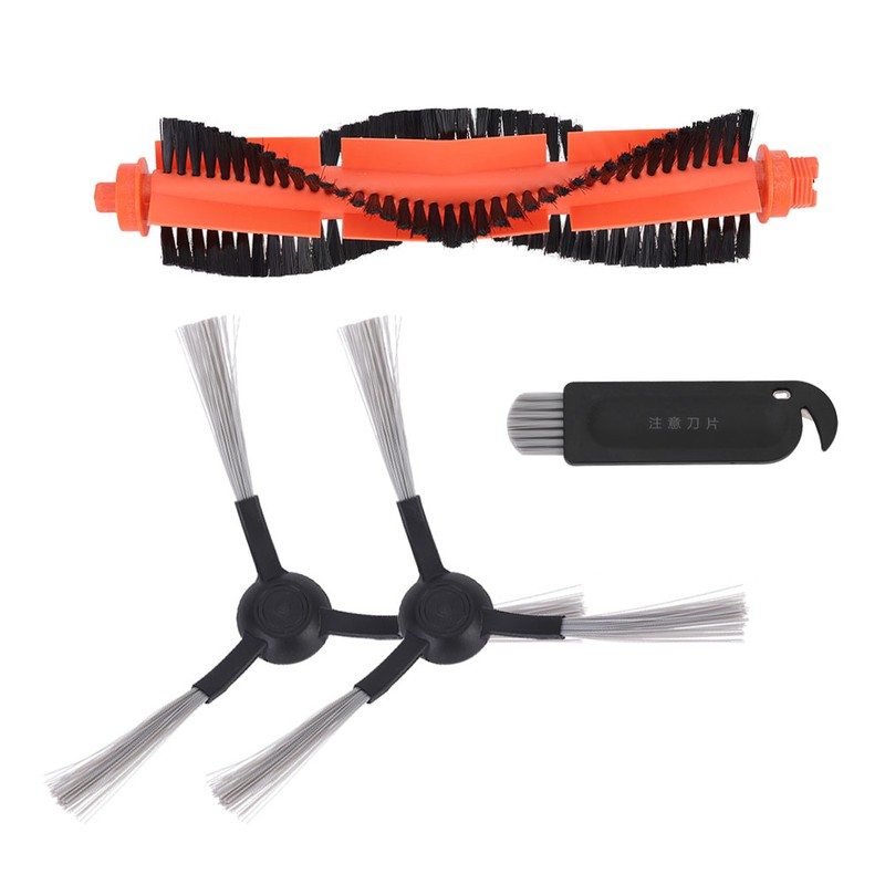 Main Brush Side Brush Cleaning Brush Set Replacement Fit for