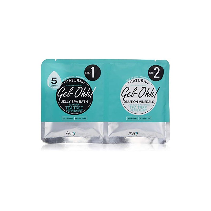 AvryBeauty Gel-Ohh Jelly Spa - Tea Tree & Peppermint,2 Count(Pack