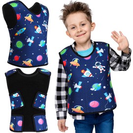 Janmercy Compression Vest for Kids Boys Soft Breathable Compression Vest Girls Cute Comfort for Back to School Children(Outer Space,Medium)