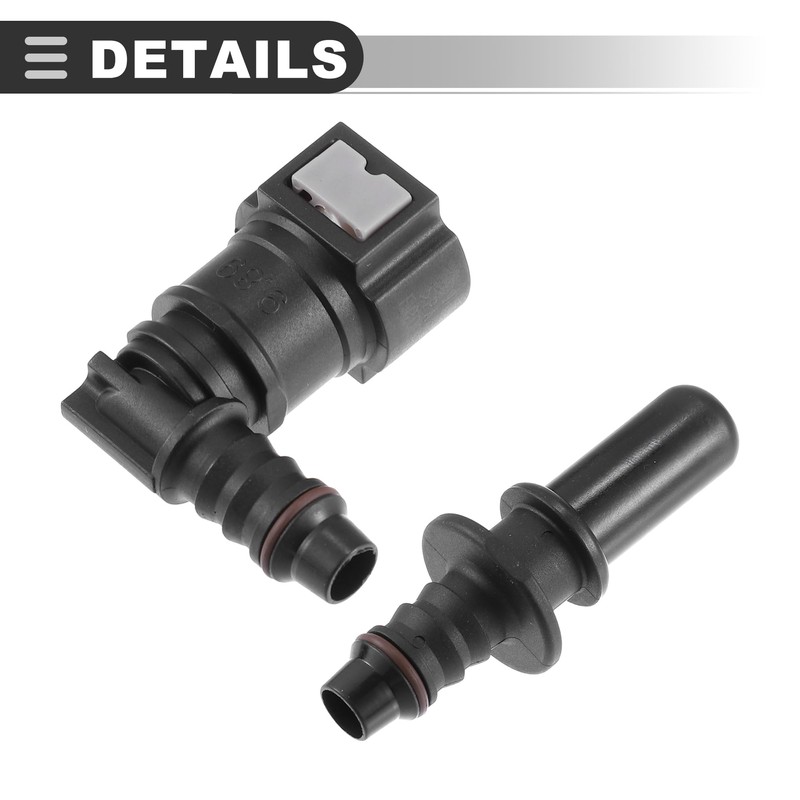 Motoforti Universal Fuel Hose Quick Release Connector, 9.89mm SAE to