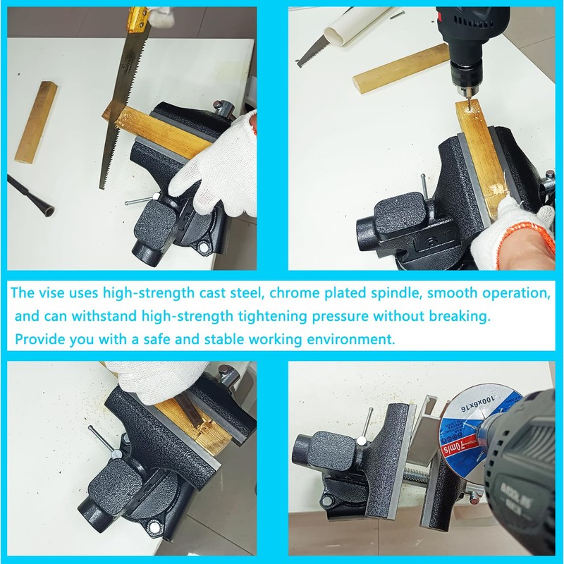 MYTEC 2-In-1 Work Bench Vise, Upgraded Multi-Purpose Table Vice, Universal