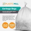 PlasticMill Heavy Duty Trash Bags - Clear Garbage Bags -