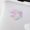 Decal Stickers of Curved Helmet Flame Graphic (Hologram) (Set of