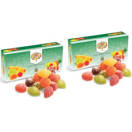 Hezvic New Berry Fruit Jewels 300grams - Pack of 2 Assorted Soft Centred Fruit Jellies - Individually Wrapped Assorted Fruit Jewels, Lime