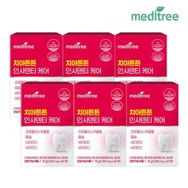 Meditree 메디트리 치아튼튼 인사덴티 케어 6박스 12개월분 Meditree Strong Teeth Insadent Care 6 Boxes 12-Month Supply