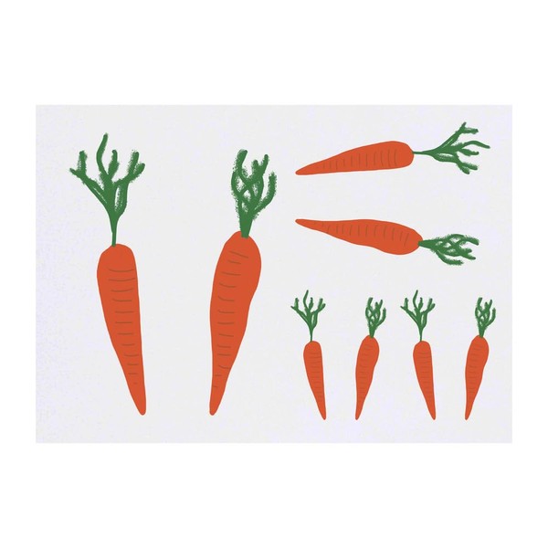 4 x 'Two Large Carrots ' Temporary Tattoos - Water