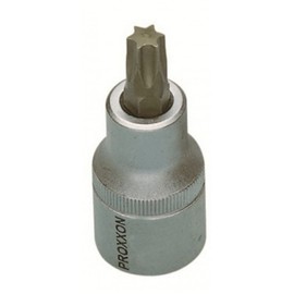 Proxxon 23492 Torx 40 Einsatz Bit T40 TX40 Antrieb 12,5mm (1/2") Gesamtlänge 55mm Chrom-Vanadium-Stahl