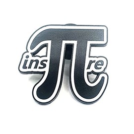 Inspire Math Symbol Pi 3.14 Black Metal Enamel Pin Badge Metal, Metal