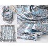 Loopunk Pack of 6 Multicolor Paisley Pattern Square Silk Scarf
