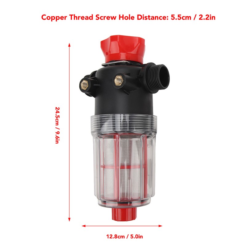 Water Pump Strainer Filter with 60 Mesh Stainless Steel Filter