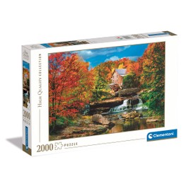 Clementoni Collection-Glade Creek Grist Mill-2000 Piece Adult Jigsaw Puzzle, Made in Italy, Multicoloured, 32574