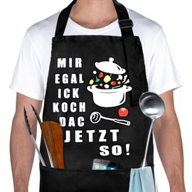 GADITIEK Cooking Apron Men Women, Adjustable BBQ Apron for Men, Funny Kitchen Apron Men with 3 Front Pockets, Waterproof Apron Men Women, Funny Grill Gifts for Men, Dad, Pot