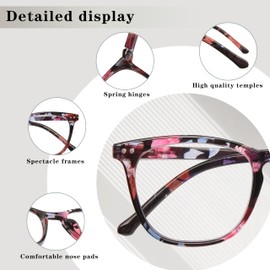 Dolarosey Reading Glasses For Women,Blue Light Blocking Computer Readers, Fashion Pattern Print Eyeglasses,Cheaters(2.0)