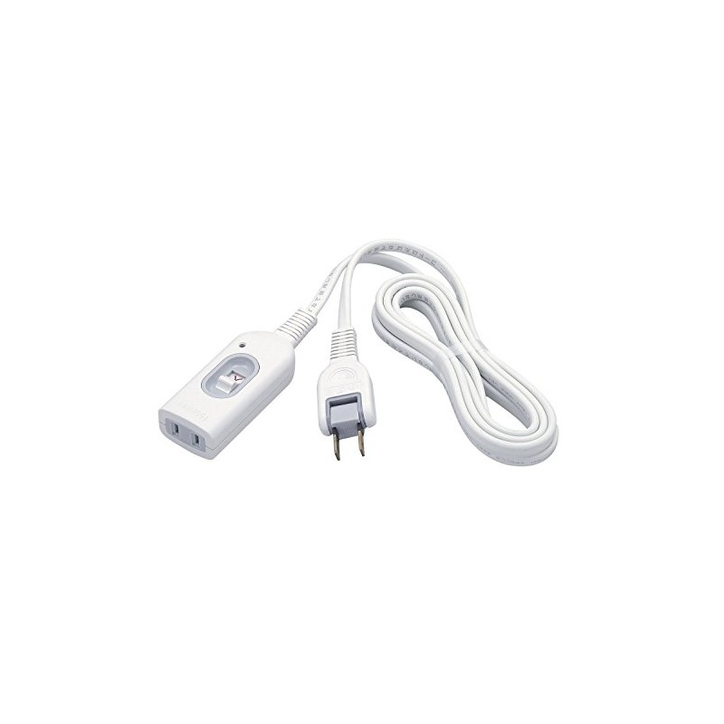 Elpa W-S1010B(W) Extension Cord with Switch Outlet 3.3 ft (1