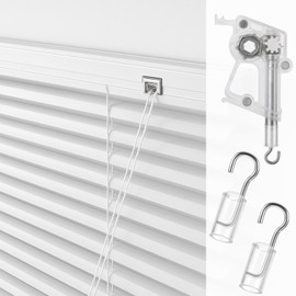 2 Set Mini Blinds Wand Replacement with Hook, Wand Wire and Sleeve Collar for Horizontal Mini Blinds Window Blind Repair Parts with 1 Inch Square Headrails Vertical Blind Repair Kit
