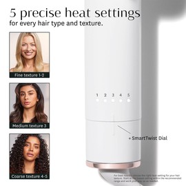 T3 SinglePass Wave Professional Curling Wand Custom Blend Ceramic Long Barrel Curling and Wave Iron with Adjustable Heat Settings for Shiny Smooth Curls and Waves