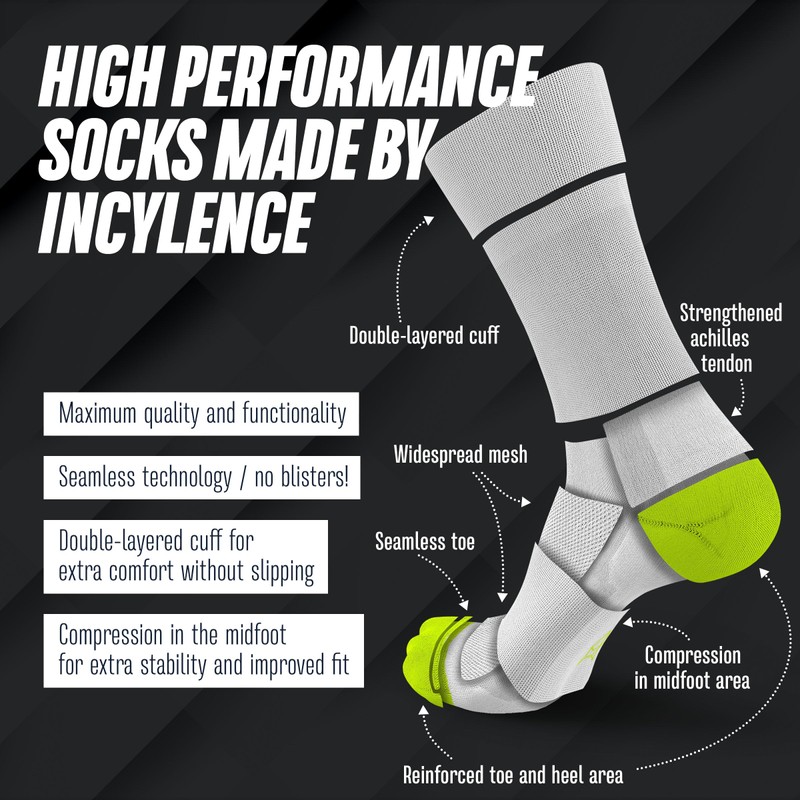 INCYLENCE Road Bike Socks for Men and Women - Ultra