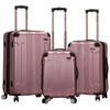 Rockland London Hardside Spinner Wheel Luggage, Pink, 28-24-20-Inch
