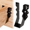 25 Pcs Black 2x6 Joist Hangers for Wood, Rafter Brackets,