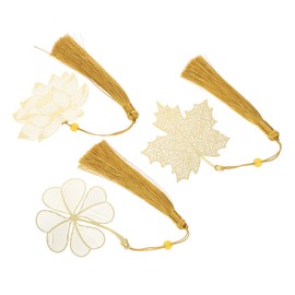 SEWACC 3pcs Metal Bookmarks Tassels for Book for Students Adults and Readers Decorative and Functional Bookmarks