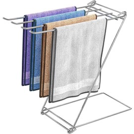 Kitchen Towel Holder Stand - 4-Arm Countertop Hand Towel Holder for Bathroom, Free Standing Hand Towel Stand with Z-Shaped Folding Design