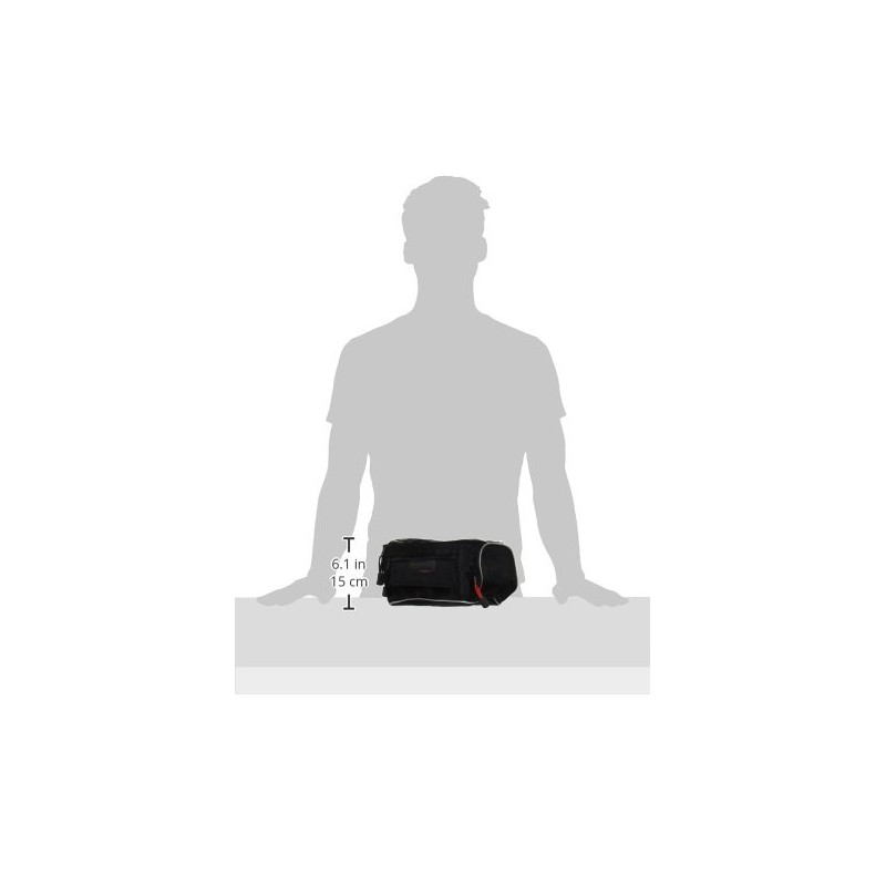 Komine SA-228 892 Touring Waist Bag for Motorcycles, 3D, Black,
