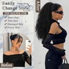 CHRSHN Black Drawstring Ponytail Extension Long Kinky Curly Pony Tails